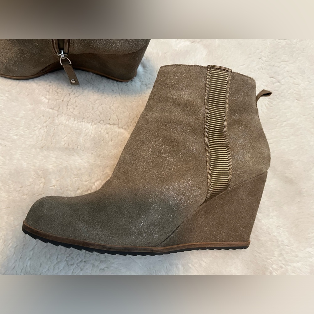 Linea Paolo Winslet Brown Wedge Bootie women’s Worn once